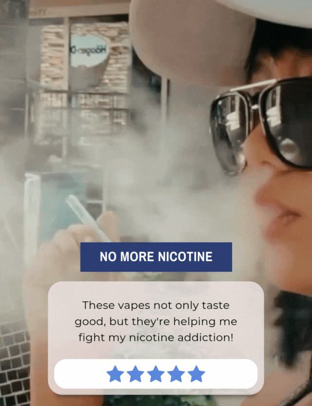 NO MORE NICOTINE. These vapes not only taste good, but they're helping me fight my nicotine addiction!