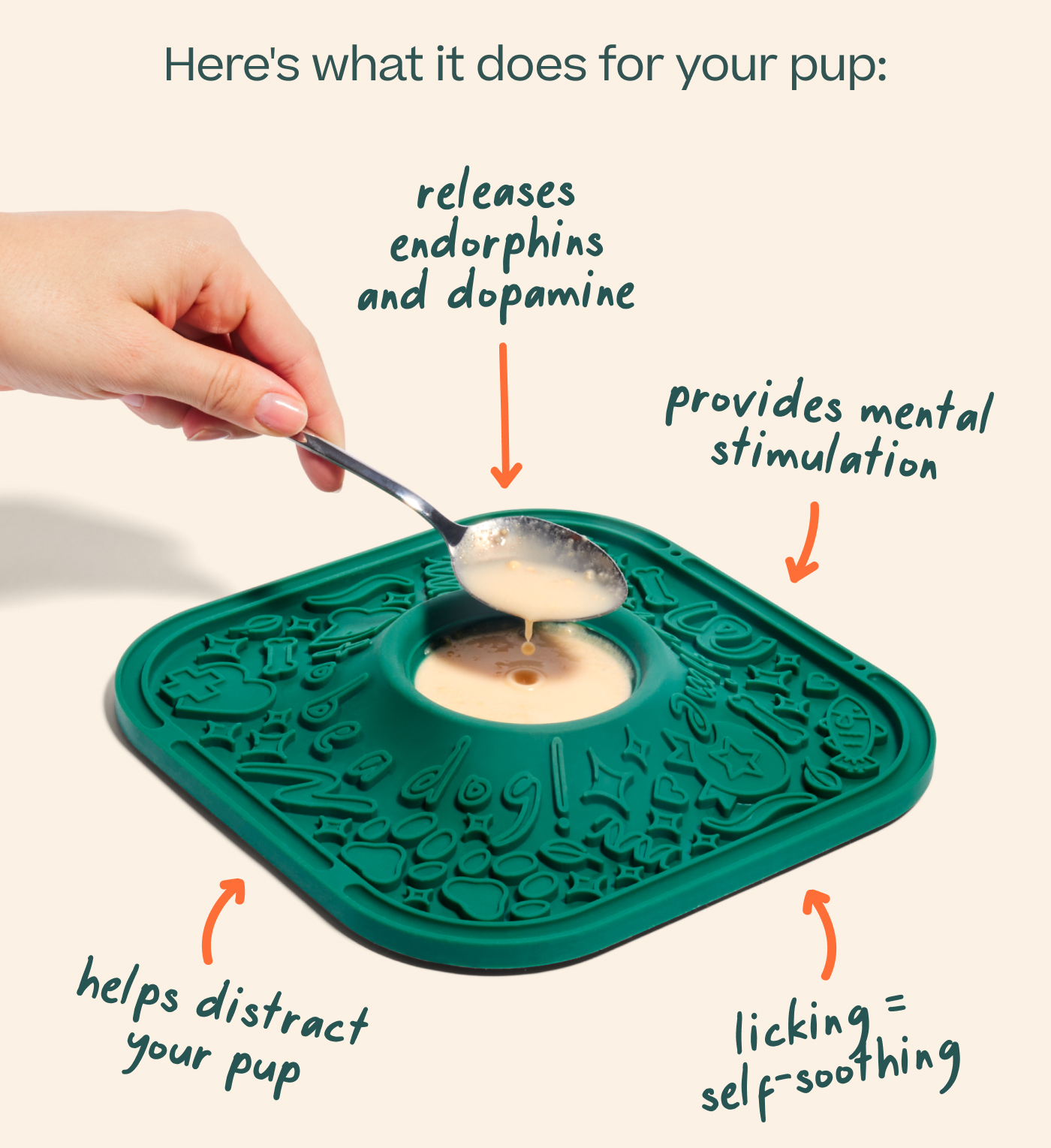 Here's what it does for your pup:  Releases endorphins and dopamine,  Provides mental stimulation and a sense of accomplishment,  Helps distract pup from stressful situations,  Is a self-soothing physical practice