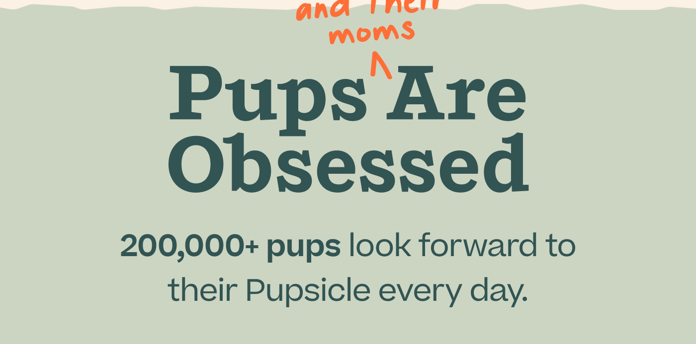 Pups (And Their Moms) Are Obsessed 200,000+ pups look forward to their Pupsicle every day. 