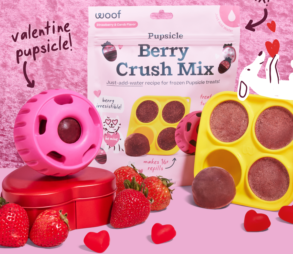 Valentine Pupsicle & Berry Crush mix!
