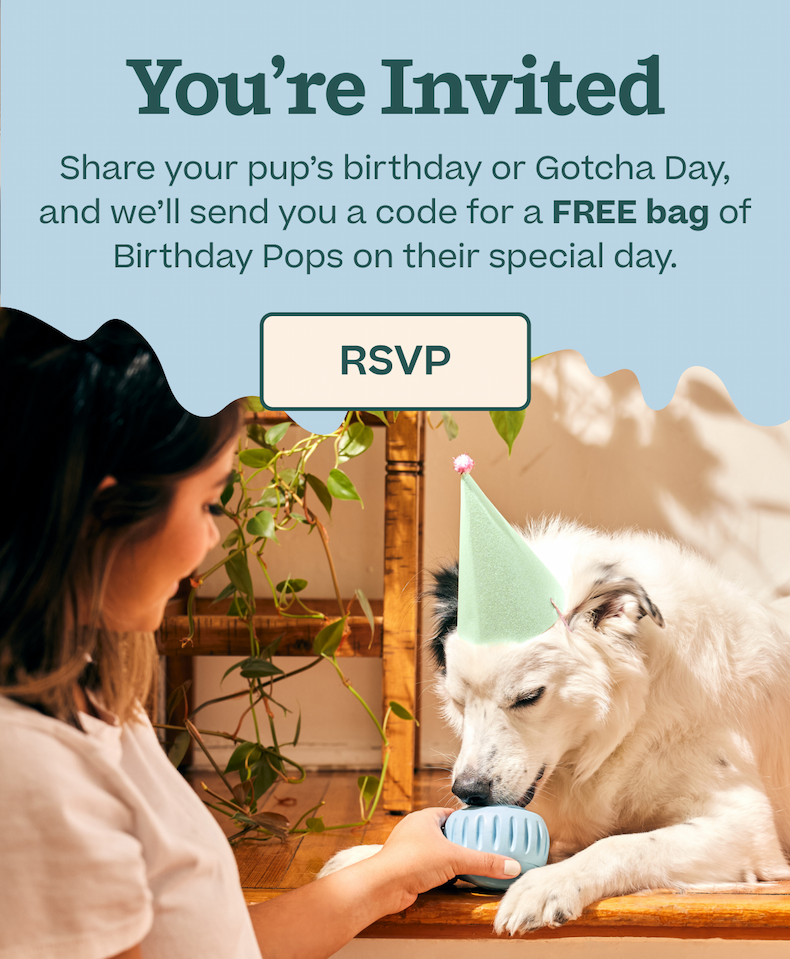 Tell Us Your Pups' Birthday for Free Birthday Pops