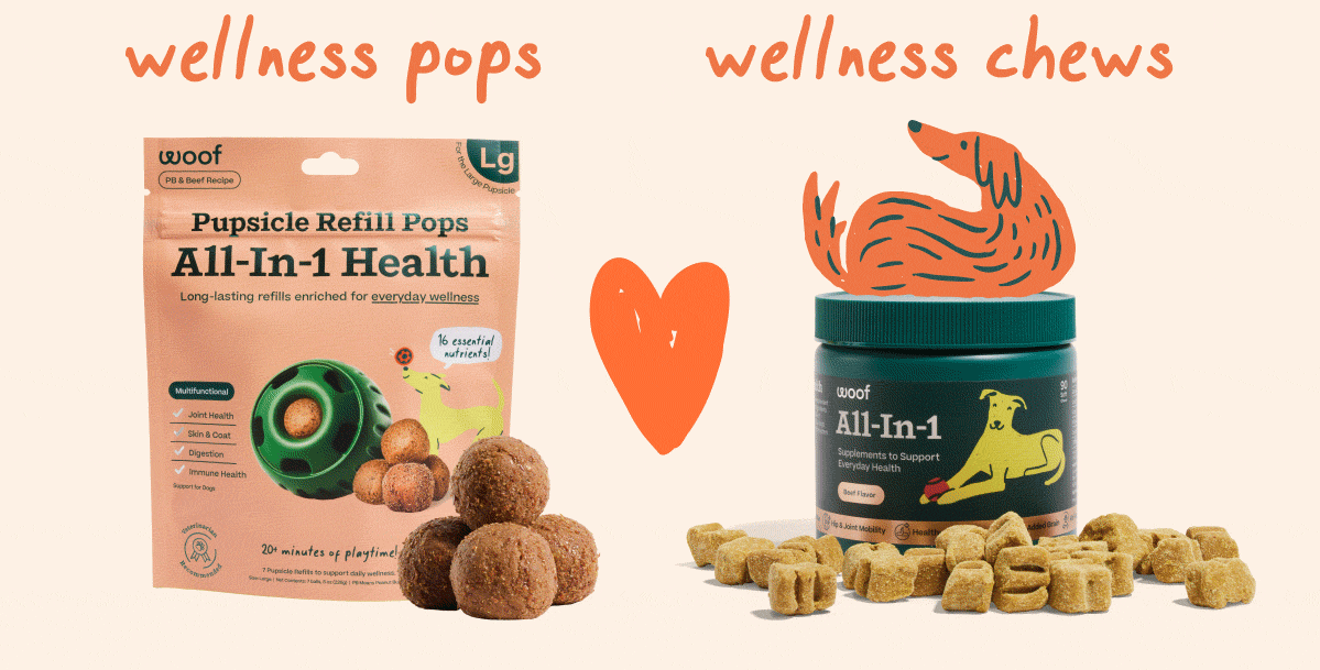 Woof | The Perfect Pair - Wellness Chews & Pops