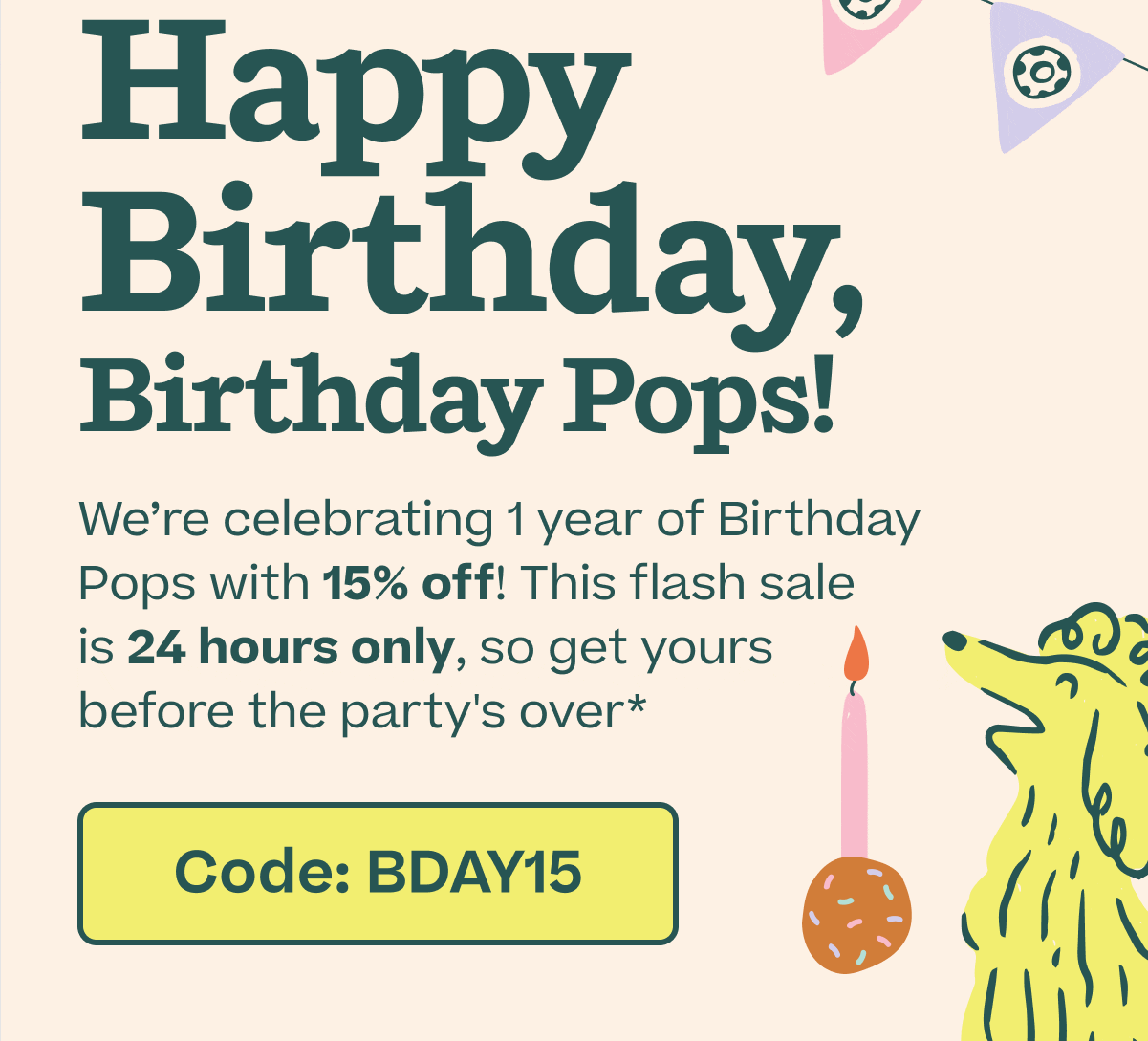 Shop 15% off Birthday Pops