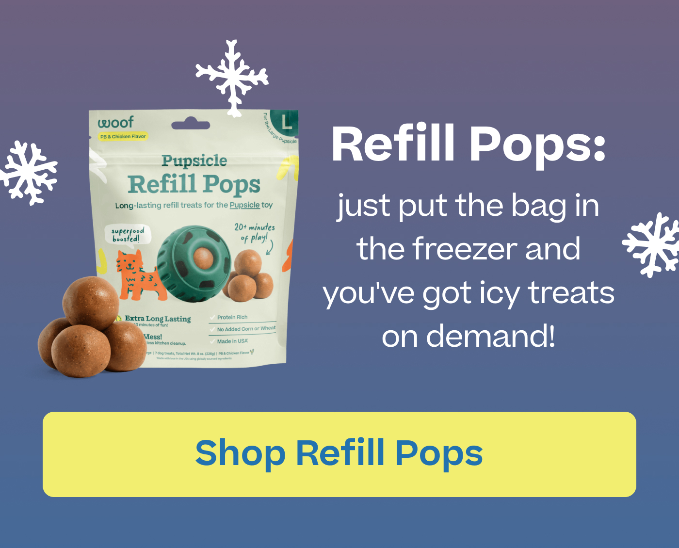Refill Pops: just put the bag in the freezer and you've got icy treats on demand!   |  Shop Refill Pops