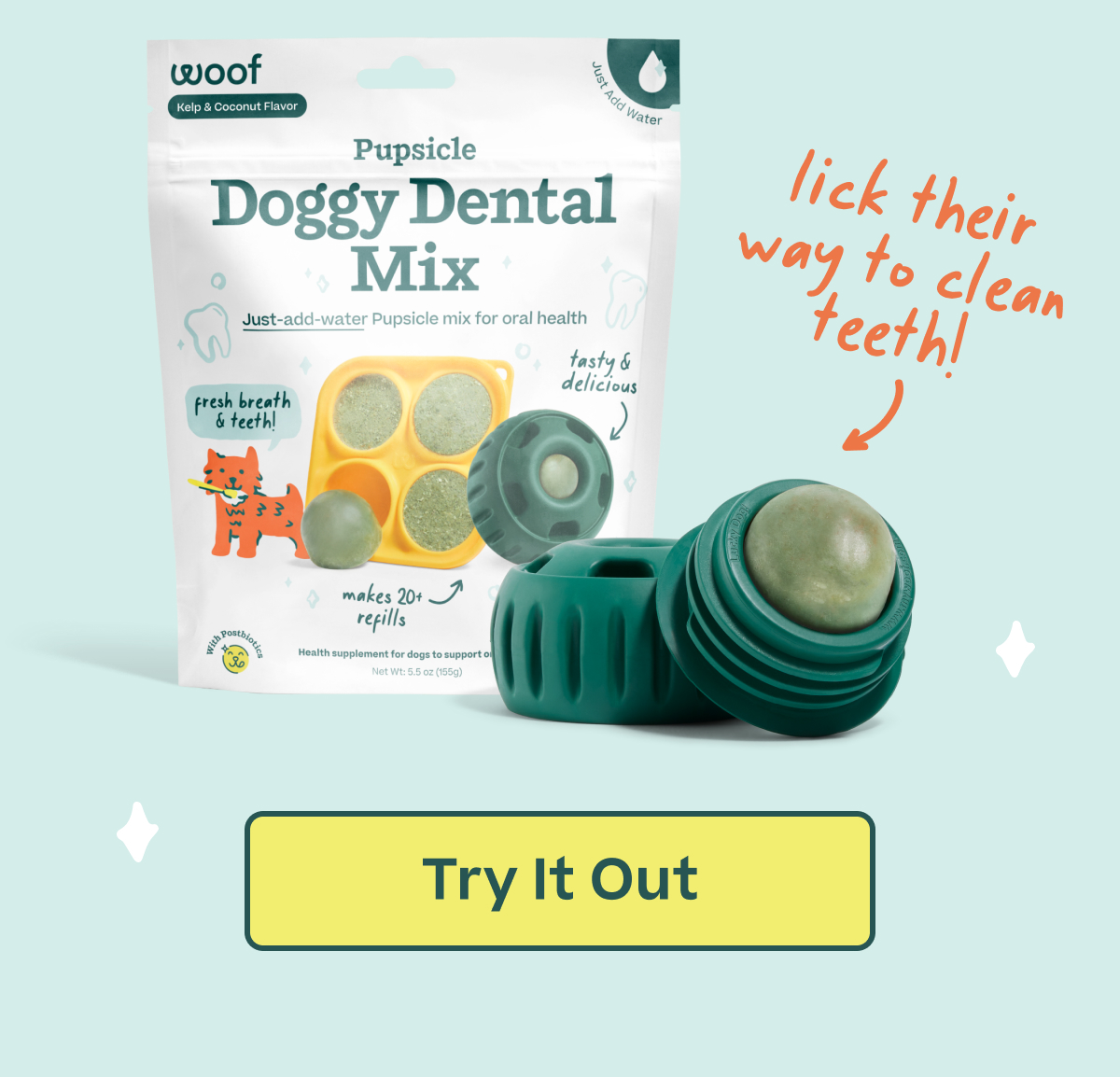 lick their way to clean teeth!  |  Try It Out