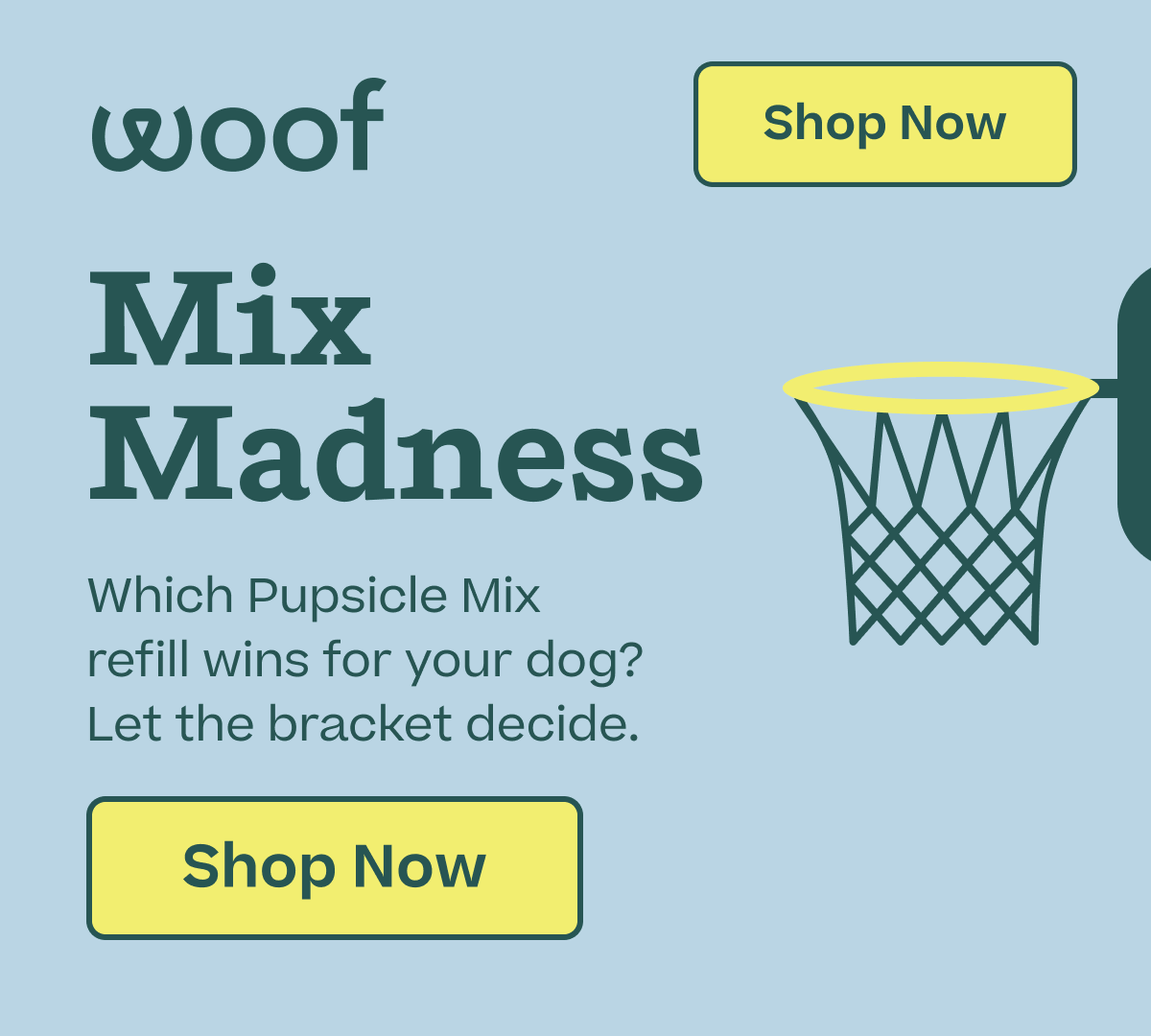Mix Madness. Which pupcisle mix refills wins for your dog? Let the bracket decide