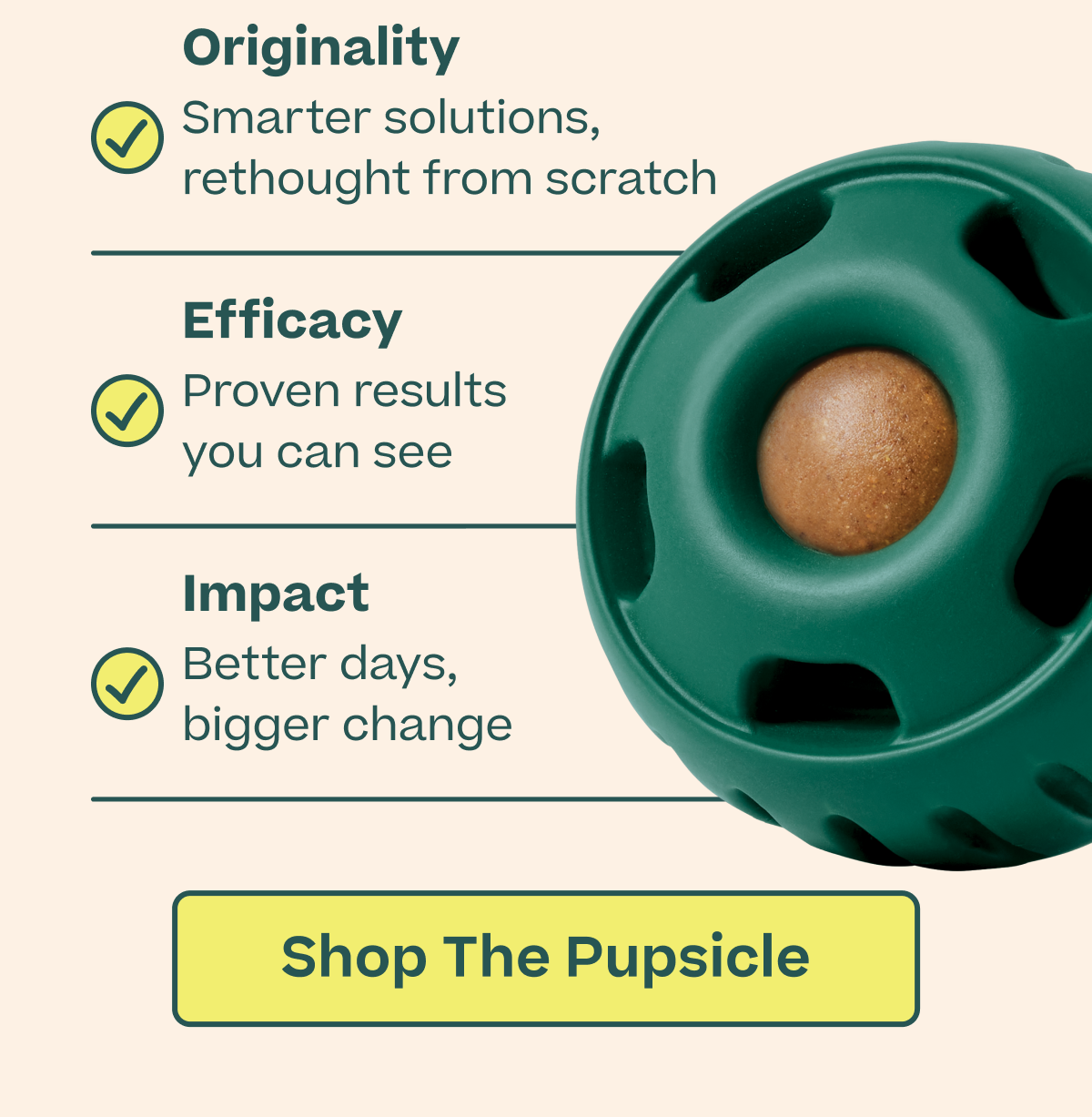 Originality, Efficacy, Impact | Shop the Pupsicle