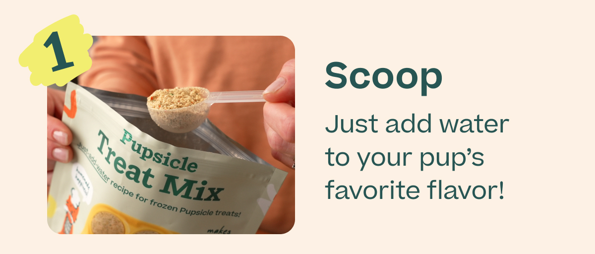1 Scoop | Just add water to your pup's favorite flavor!
