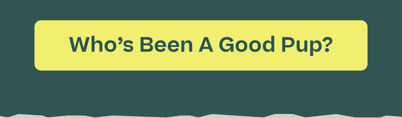 Who's Been A Good Pup?