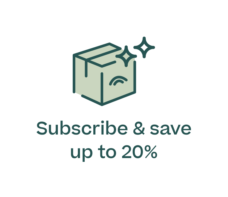 an image of a box with a star on it and the words subscribe and save up to