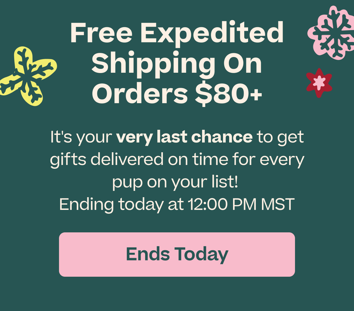 Woof | Free Expedited Shipping on Orders $80+ | Ends today at 12:00pm MST