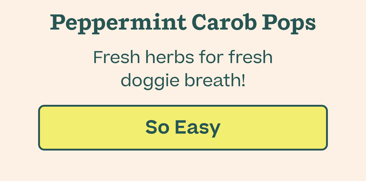Woof | Holiday Pop Recipe - Peppermint Carob Pops