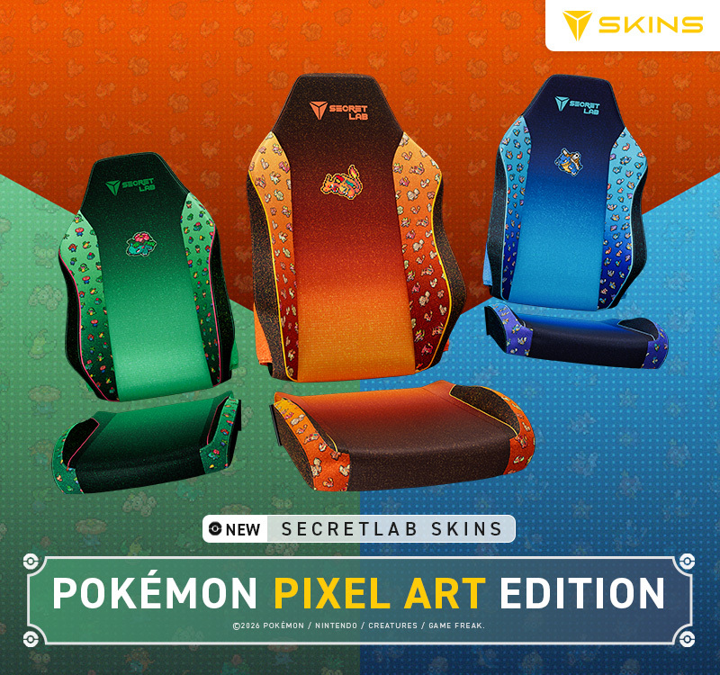Secretlab SKINS Pokémon Pixel Art Collection