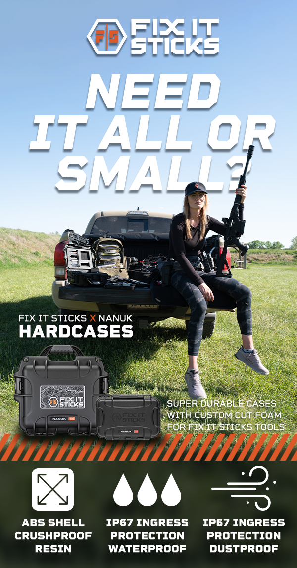 Need it all or small? Fix It Sticks x Nanuk Hardcases | Super durable cases with custom cut foam for Fix It Sticks Tools | ABS Shell - Crushproof Resin | IP67 INGRESS Protection Waterproof & Dustproof