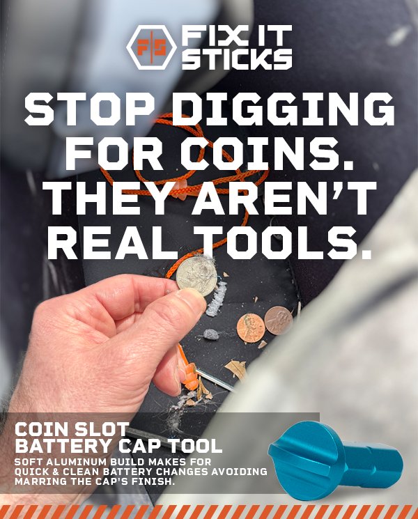 Stop digging for coins. They aren't real tools. Coin Slot Battery Cap Tool. Soft aluminum build makes for quick & clean battery changes avoiding marring the cap's finish.