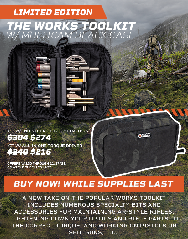 Limited Edition | The Works Toolkit w/ Multicam Black Case. Buy Now! While Supplies Last