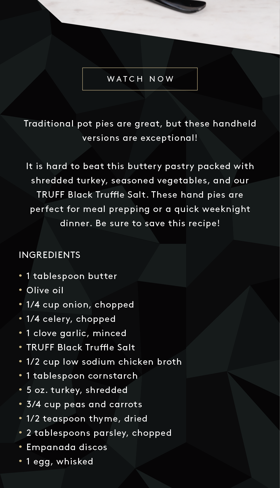 How to TRUFF Turkey Hand Pies Truff Hot Sauce
