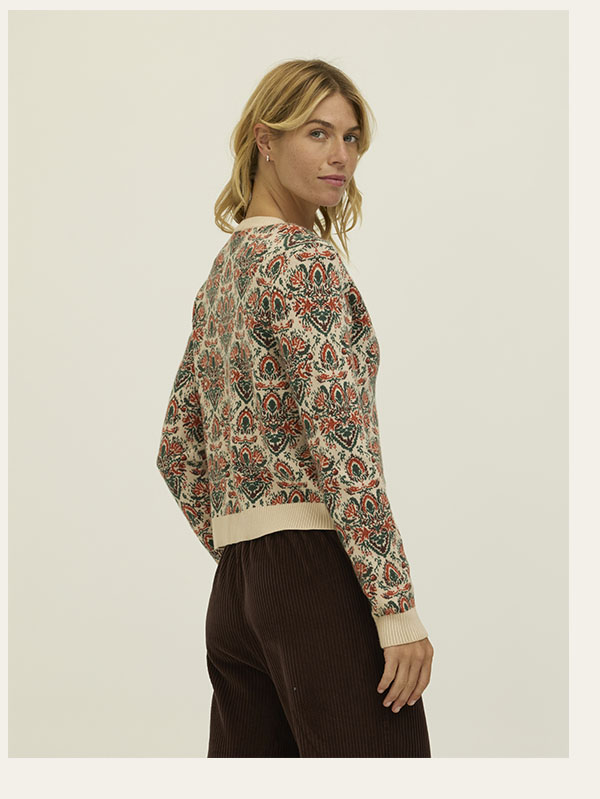 Effie Baroque Floral Cozy Cardigan
