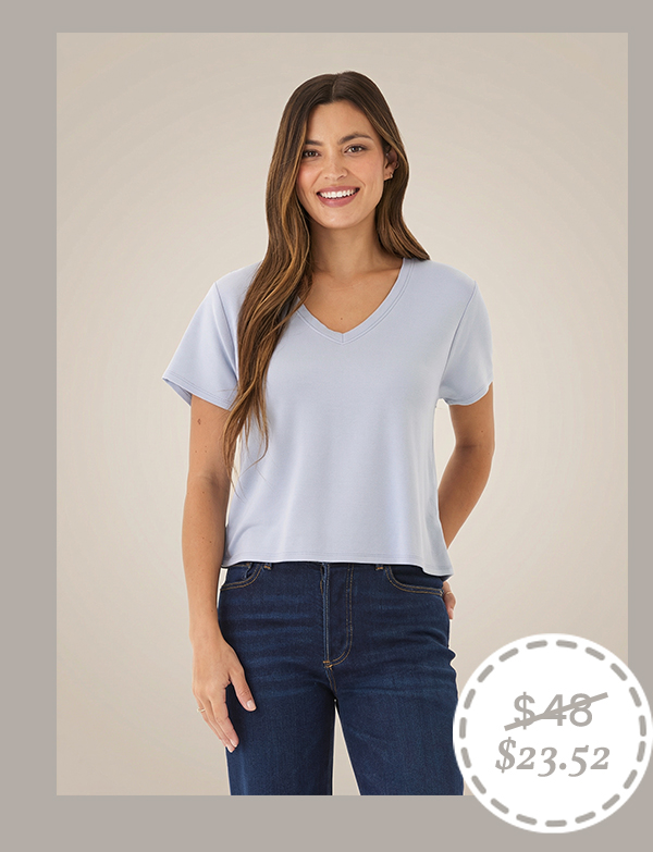 Bettine Modal Terry V-Neck Tee