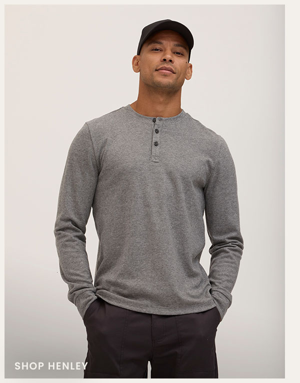 Elias Brushed Jacquard Long Sleeve Henley