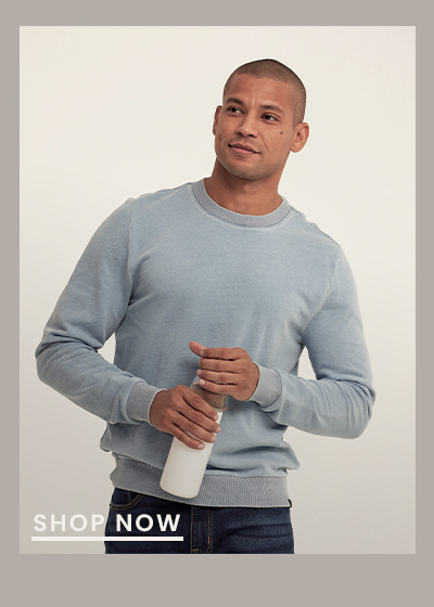 Corey Denim Terry Crew Sweatshirt