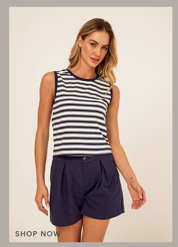 Emilia Stripe Eco Jersey Tank