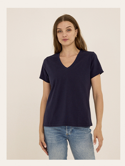 Core Organic Cotton V-Neck Tee