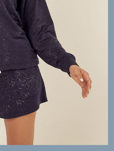 Nyla Spray Wash Modal Terry Half-Zip Pullover