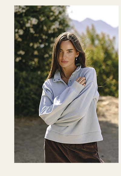 Grace Denim Terry Pullover