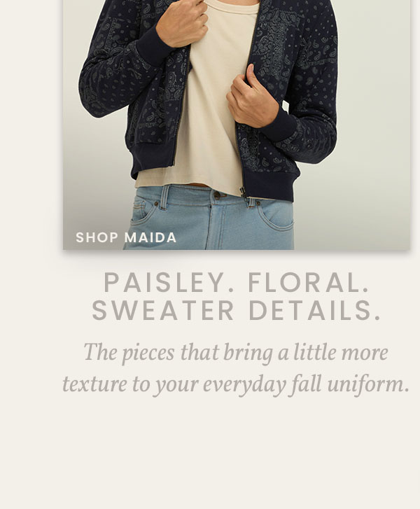 Maida Classic Paisley Print Fleece Jacket
