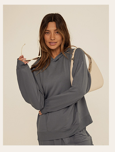 Sylvie Modal Terry Oversized Pullover Hoodie