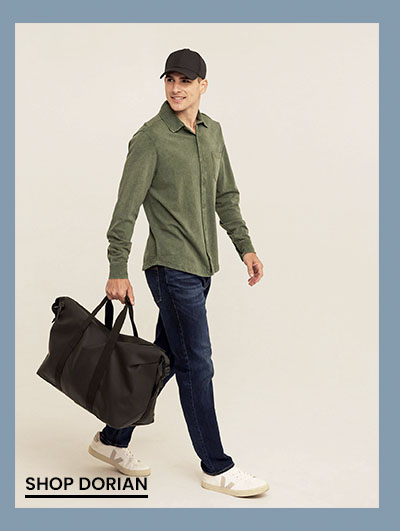 Dorian Mineral Wash Mediumweight Jersey Button-Down