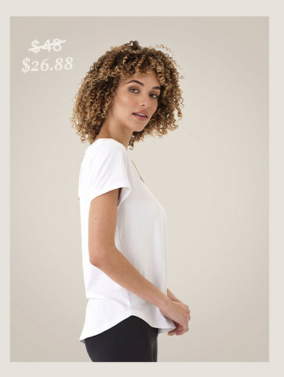 Kristie Criss Cross Luxe Jersey Tee