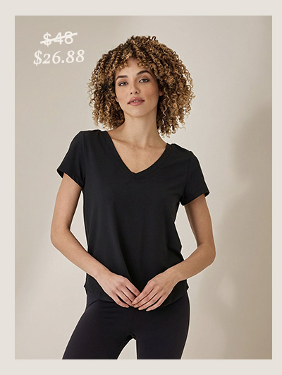 Kristie Criss Cross Luxe Jersey Tee