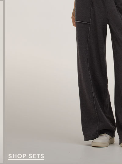 Sigourney Mineral Wash Fleece Wide Leg Pant