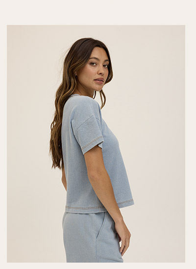 Emily Denim Terry Tee