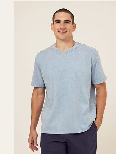 Johnny Relaxed Fit Mineral Wash Jersey Tee