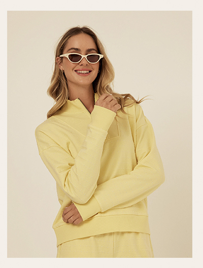 Kindra Dot Embroidered Terry Pullover