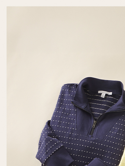 Kindra Dot Embroidered Terry Pullover