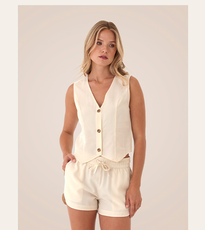 Kimora Breezy Linen Vest