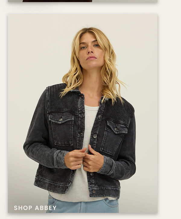 Abbey Cotton Terry Sweater Mix Jacket