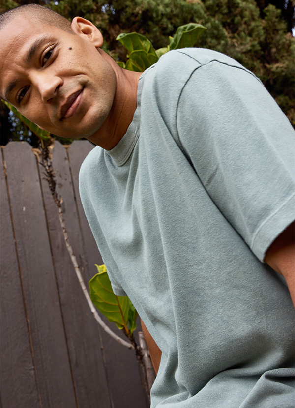 Johnny Relaxed Fit Heavyweight Mineral Wash Jersey Tee