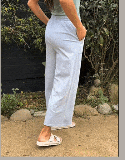 Alva Mineral Wash Eco Jersey Wide Leg Capri Pant