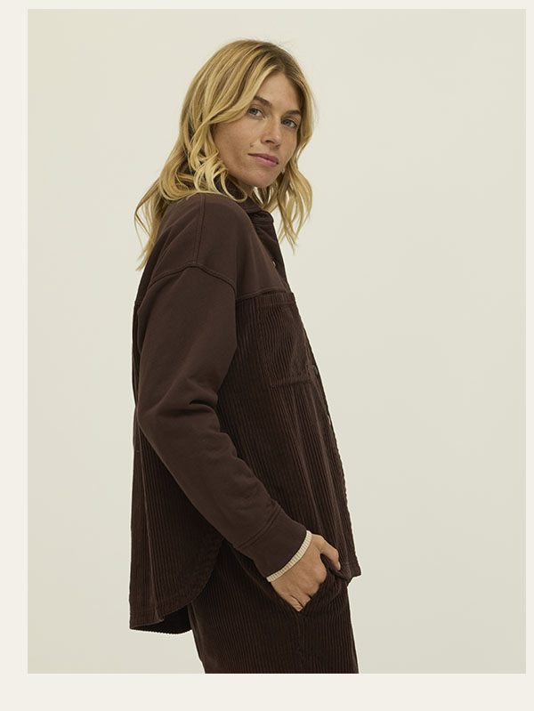 Peggy Terry Corduroy Mix Button-Down
