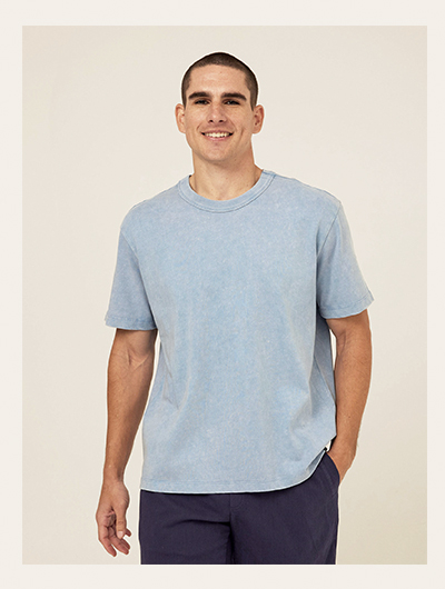 Johnny Relaxed Fit Mineral Wash Jersey Tee
