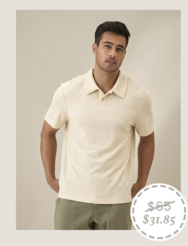 Darryn Jacquard Terry 2-Button Polo
