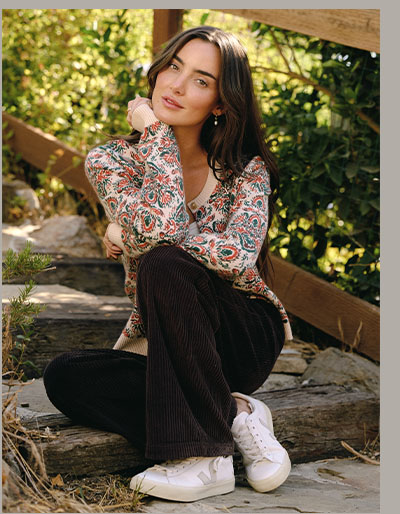 Effie Baroque Floral Cozy Cardigan