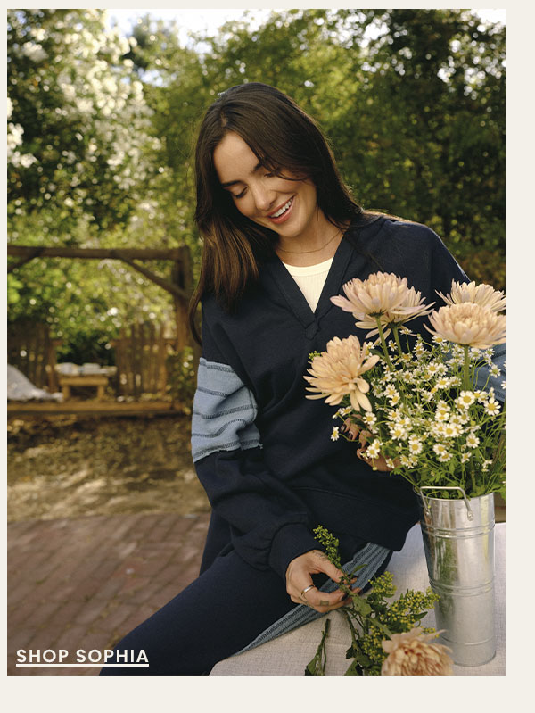 Sophia Cotton Terry Contrast Pullover