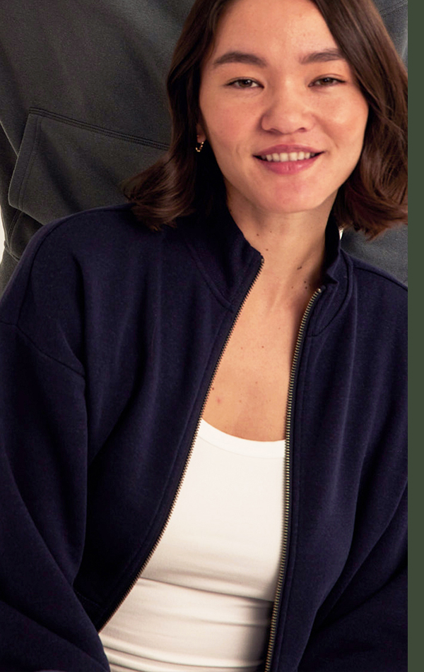 Delacey Triblend Fleece Zip Jacket