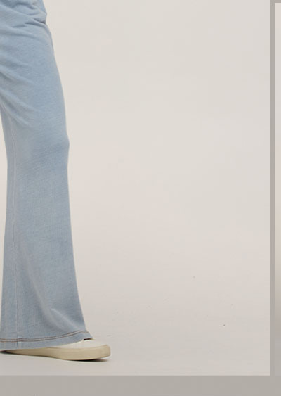 Krystal Denim Terry Wide Leg Pant